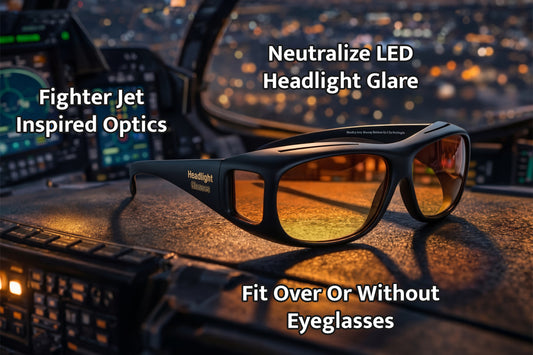 Polarized Night Driving LED Optics with GlareCut Technology™ (Fit Over Glasses)