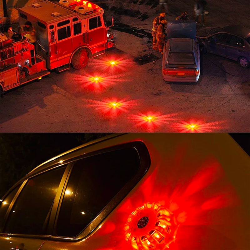 Emergency RoadSide Discs 3 Pack (Rechargeable with Included Car Charger & USB Cable)