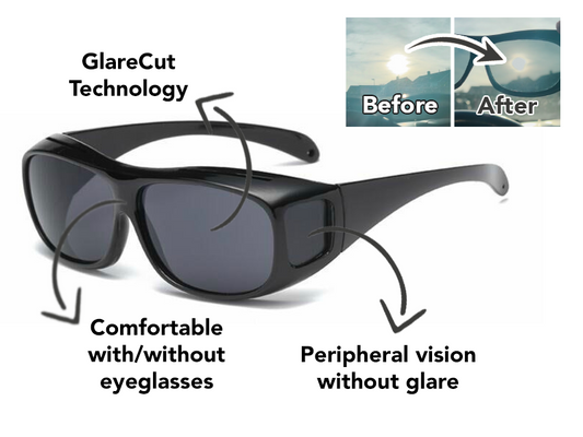 SunGlare Glasses with GlareCut Technology (Safe Daytime Driving)