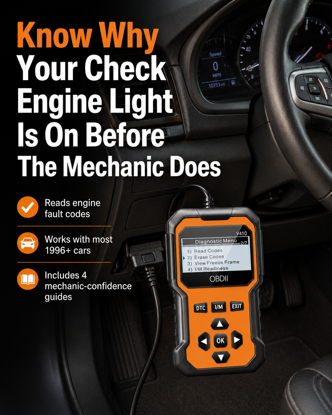 Check Engine Confidence Scanner (Mechanic Confidence PDF Guides Included)