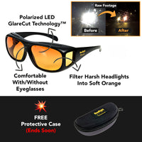 Headlight Glasses with Polarized LED GlareCut Technology® (Fit Over Glasses)