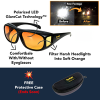 Headlight Glasses with Polarized LED GlareCut Technology® (Fit Over Glasses)