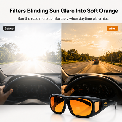 Polarized Driving Sunglasses with GlareCut Technology™ (Fit Over Glasses)