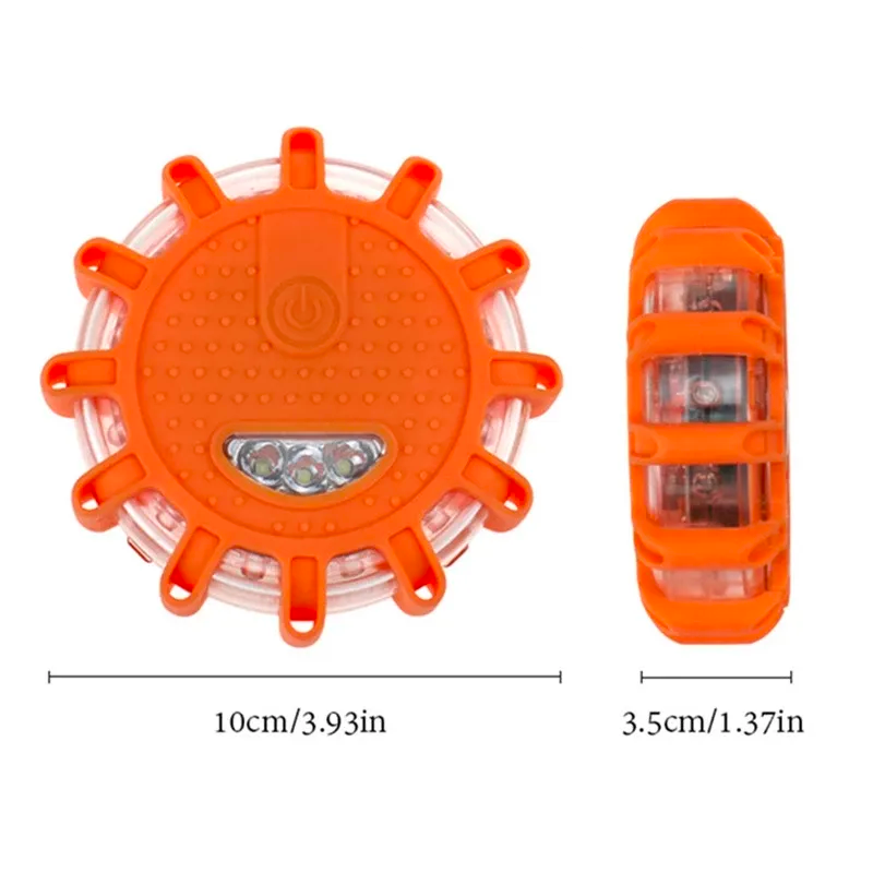 Emergency RoadSide Discs 3 Pack (Rechargeable with Included Car Charger & USB Cable)