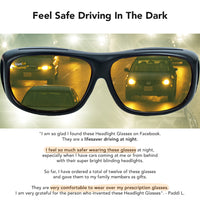 Headlight Glasses with Polarized LED GlareCut Technology™ (Fit Over Glasses)