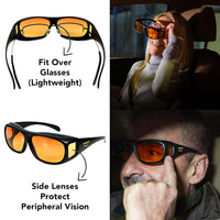 Headlight Glasses with Polarized LED GlareCut Technology™ (Fit Over Glasses)