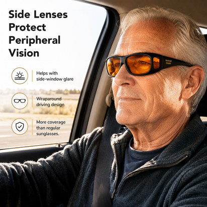 Polarized Driving Sunglasses with GlareCut Technology™ (Fit Over Glasses)