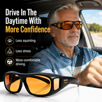 Polarized Driving Sunglasses with GlareCut Technology™ (Fit Over Glasses)
