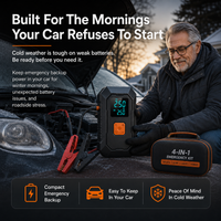 Portable Car Jump Starter & Tire Inflator — 4-in-1 Emergency Car Tool