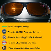 Headlight Glasses with Polarized LED GlareCut Technology™ (Fit Over Glasses)