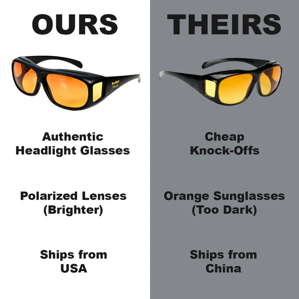 Headlight Glasses with GlareCut Technology™ (Fit Over Glasses)
